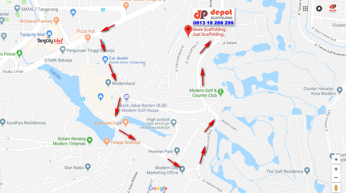 Peta lokasi Depot Scaffolding